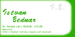 istvan bednar business card